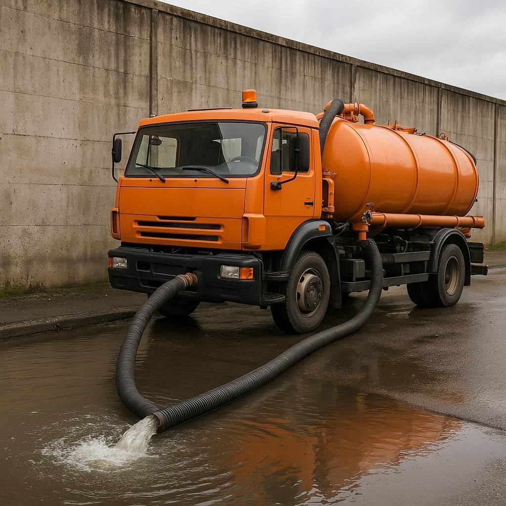 Откачка воды в Приморске