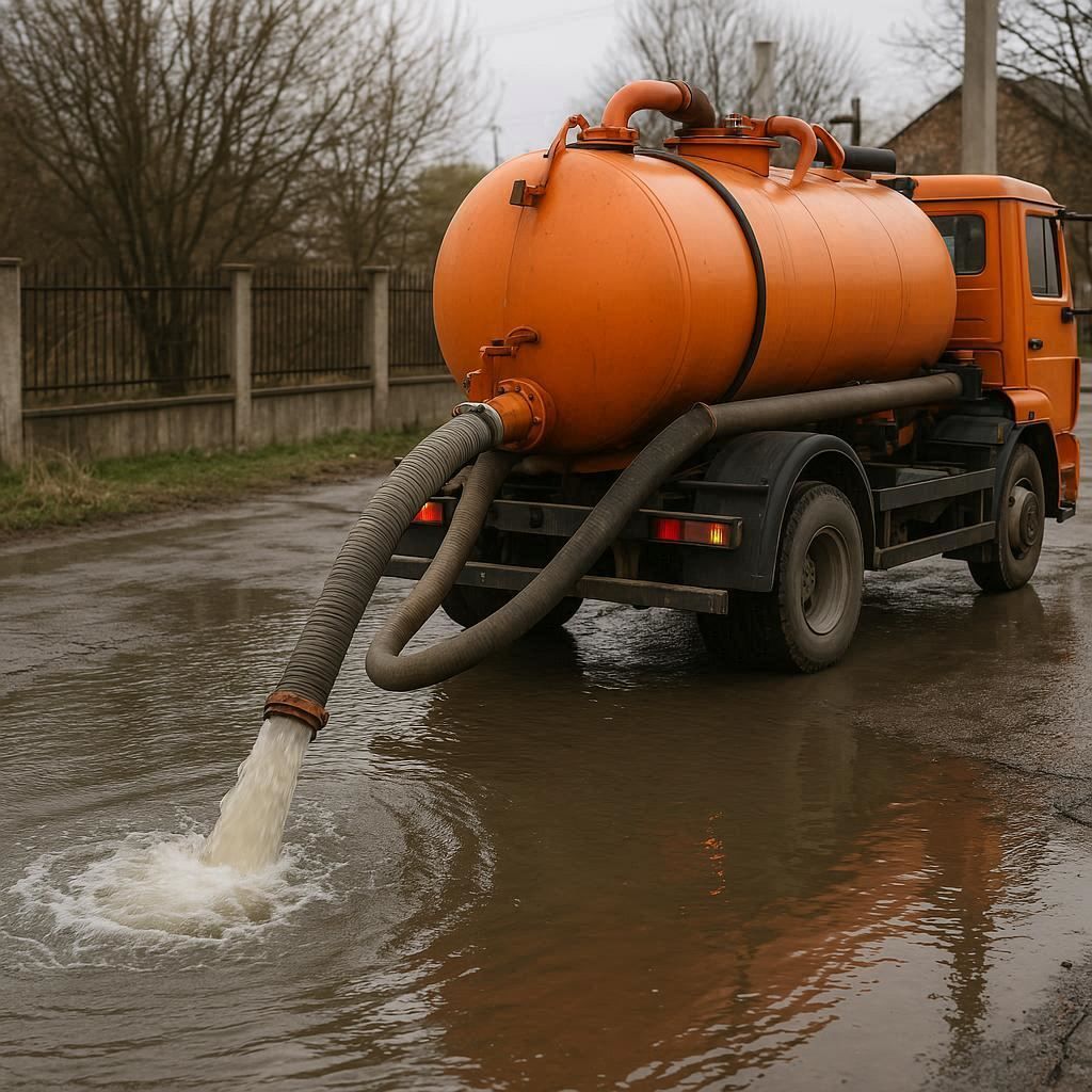 Откачка воды в Приморске