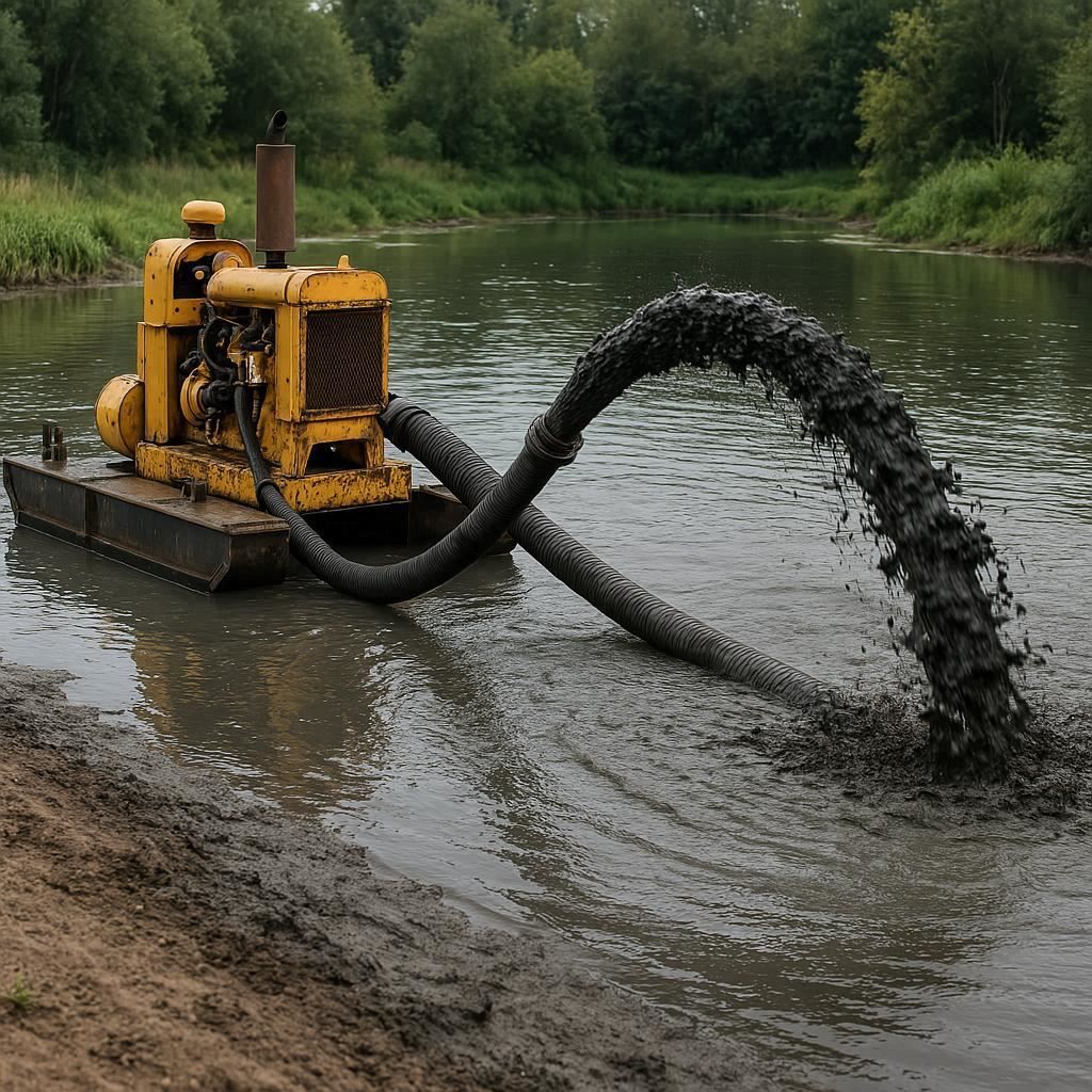 Очистка прудов и водоемов от ила в Приморске