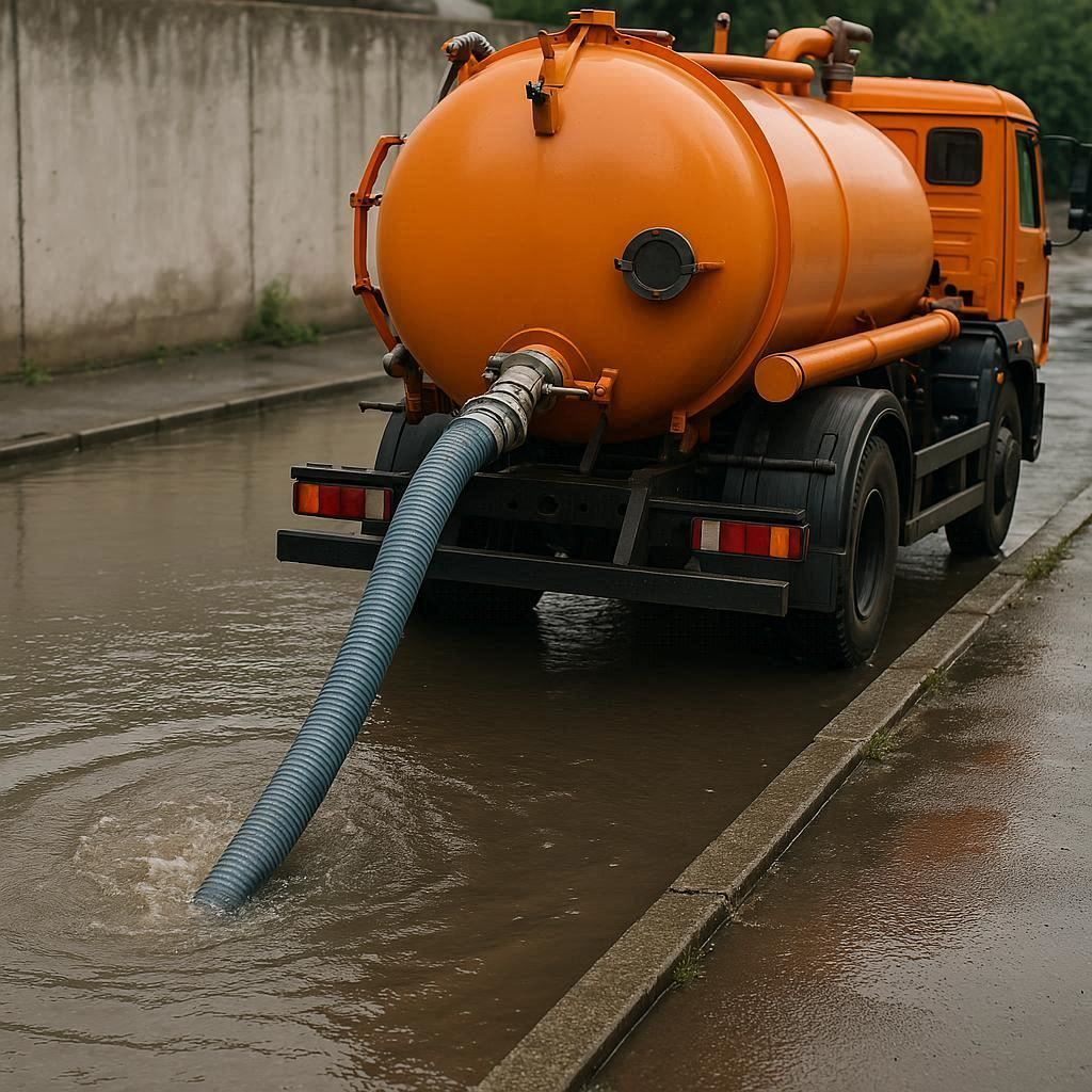 Откачка воды в Приморске